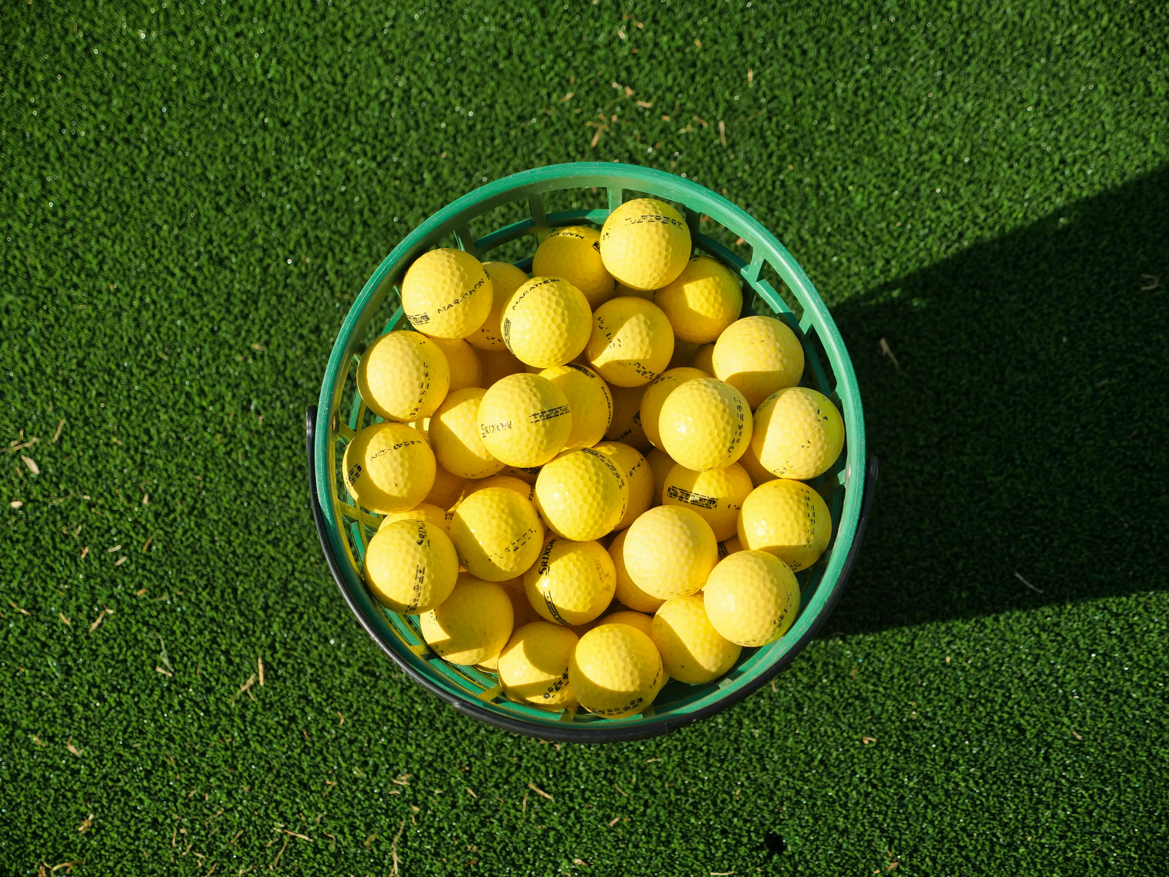 Driving range at sunset